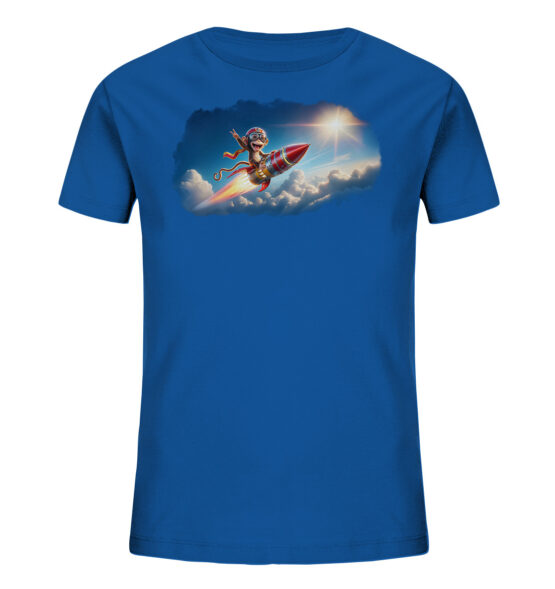 Monkey Rocket Cloud - Kids Organic Shirt – Bild 6