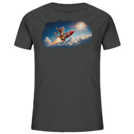 Monkey Rocket Cloud - Kids Organic Shirt