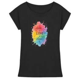 Love is love is love - Womens Extended Shoulder T-Shirt